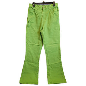 Forenza Women's 12T Green Cotton Stretch Flare Bootcut Pants Bright Charming